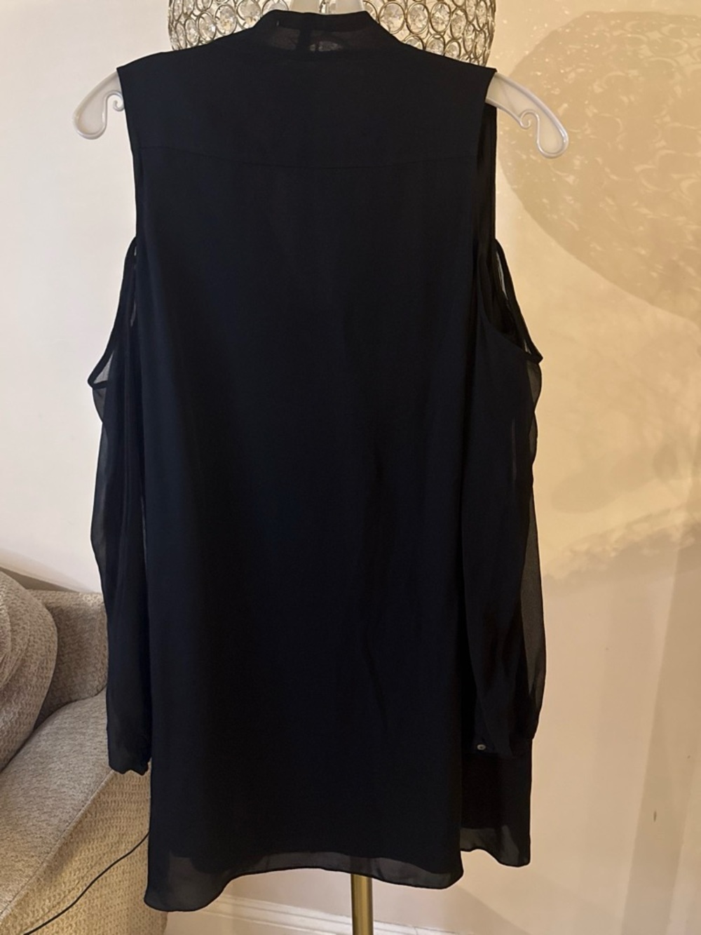 Haute Hippie Black Sleeveless Tie-Neck silk Blouse size XL - Picture 6 of 7